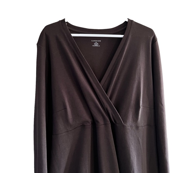 LAND’S END | Faux Wrap 100% Cotton Dress - Picture 4 of 5